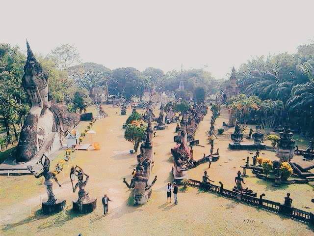 budget travel in Laos. Buddha Park, 10 Most Instagrammable Places in Laos