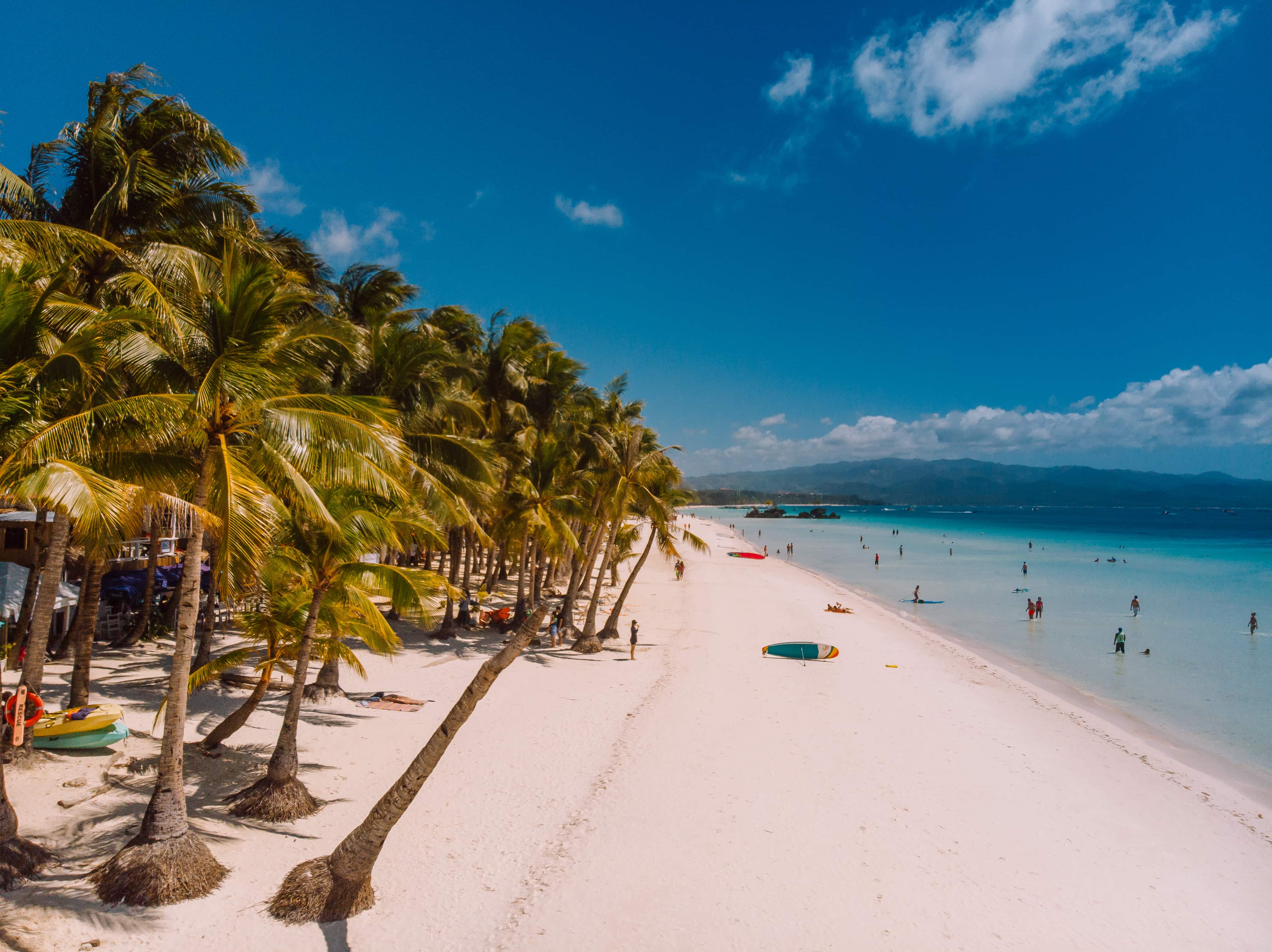 Things to do in Boracay Island, Boracay island travel guide, budget travel in boracay island, Boracay Island, White Beach, Drone shot, drone shot white beach