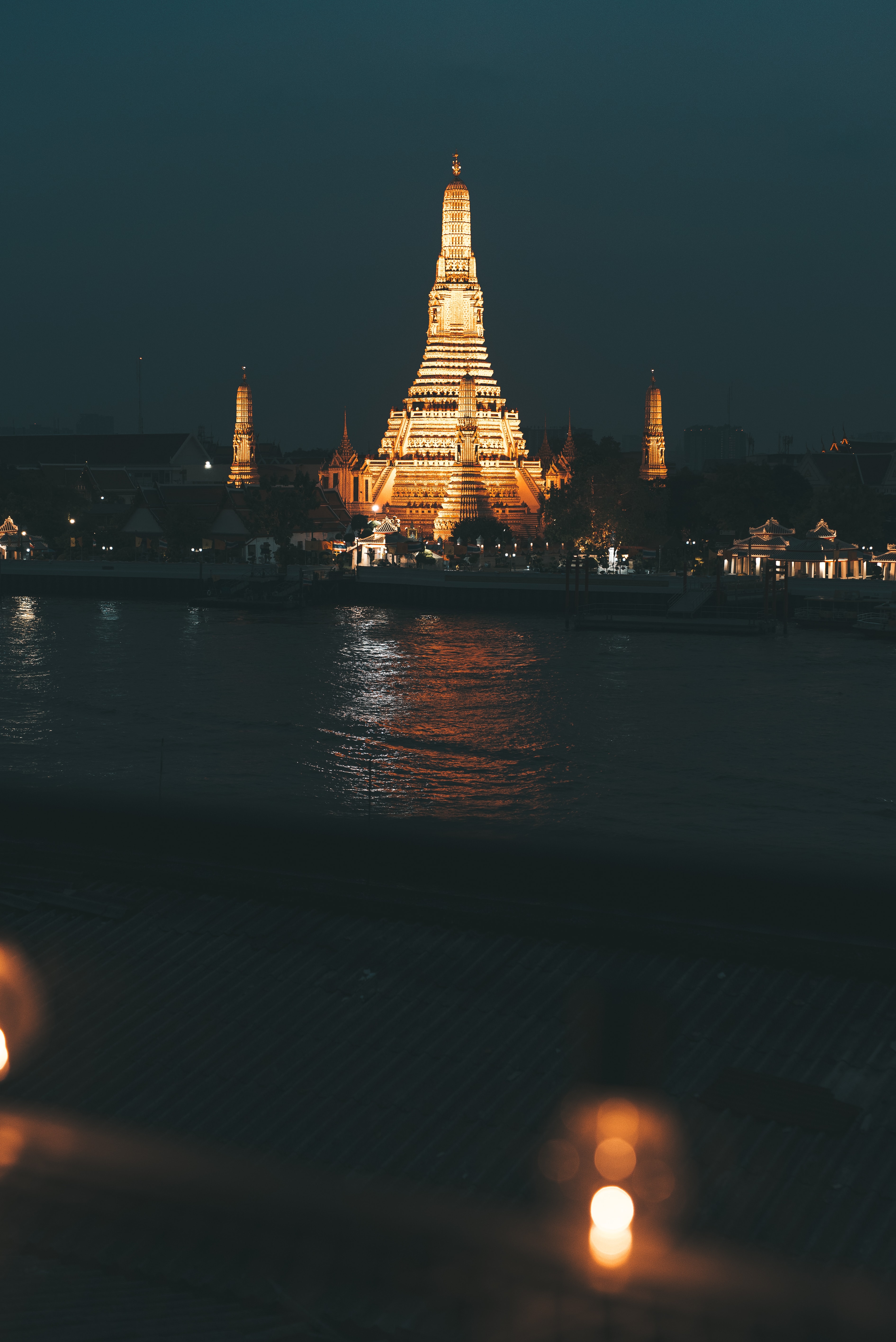 Sunset at Riva Arun, Rooftop view Riva Arun, Riva Arun with the lights, things to do in Chinatown Bangkok