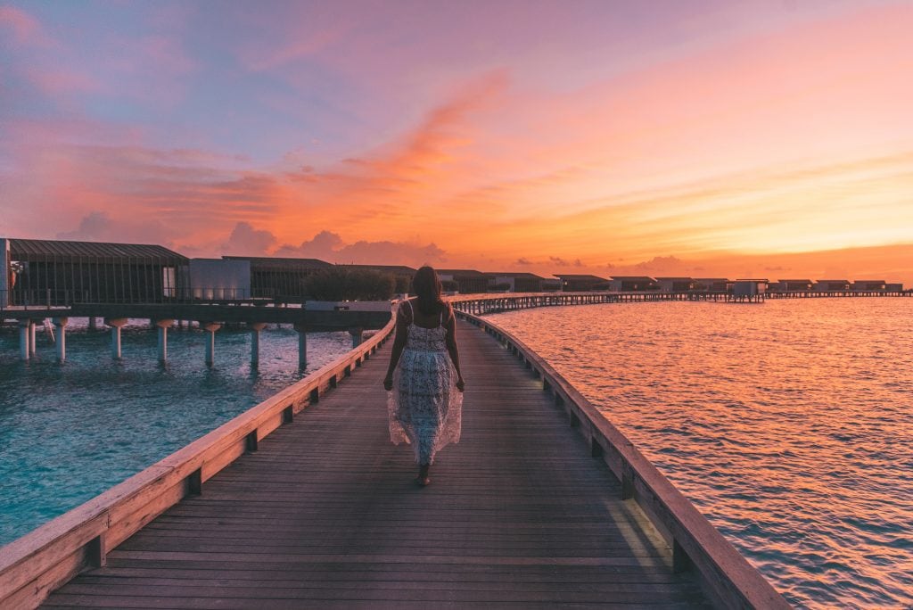 sunsets in Maldives luxury resorts vs local islands in Maldives, Bora Bora vs Maldives 