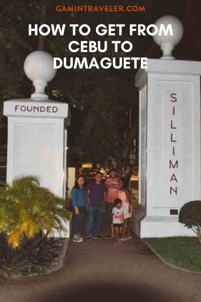 HOW TO GET FROM CEBU TO DUMAGUETE