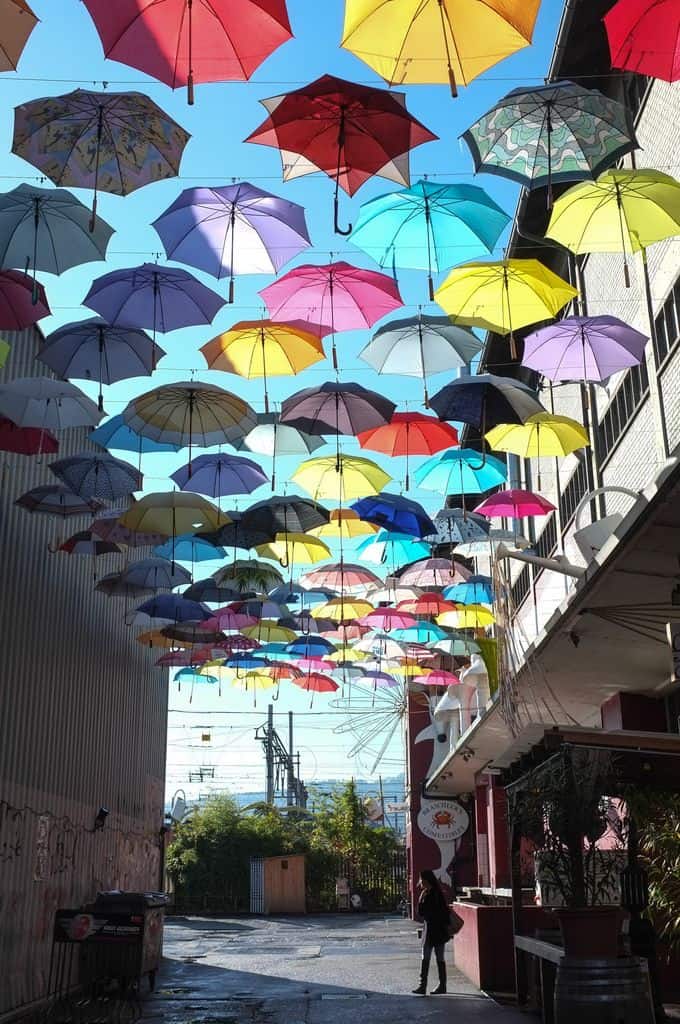 Zurich Tourist Spots, Things to do in Zurich, Gerold Cuchi umbrellas, most instagrammable places in zurich, instagrammable spots Zurich