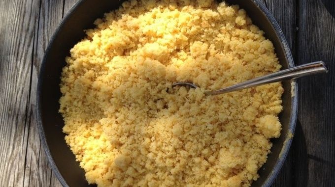 Trying local food in Liechtenstein