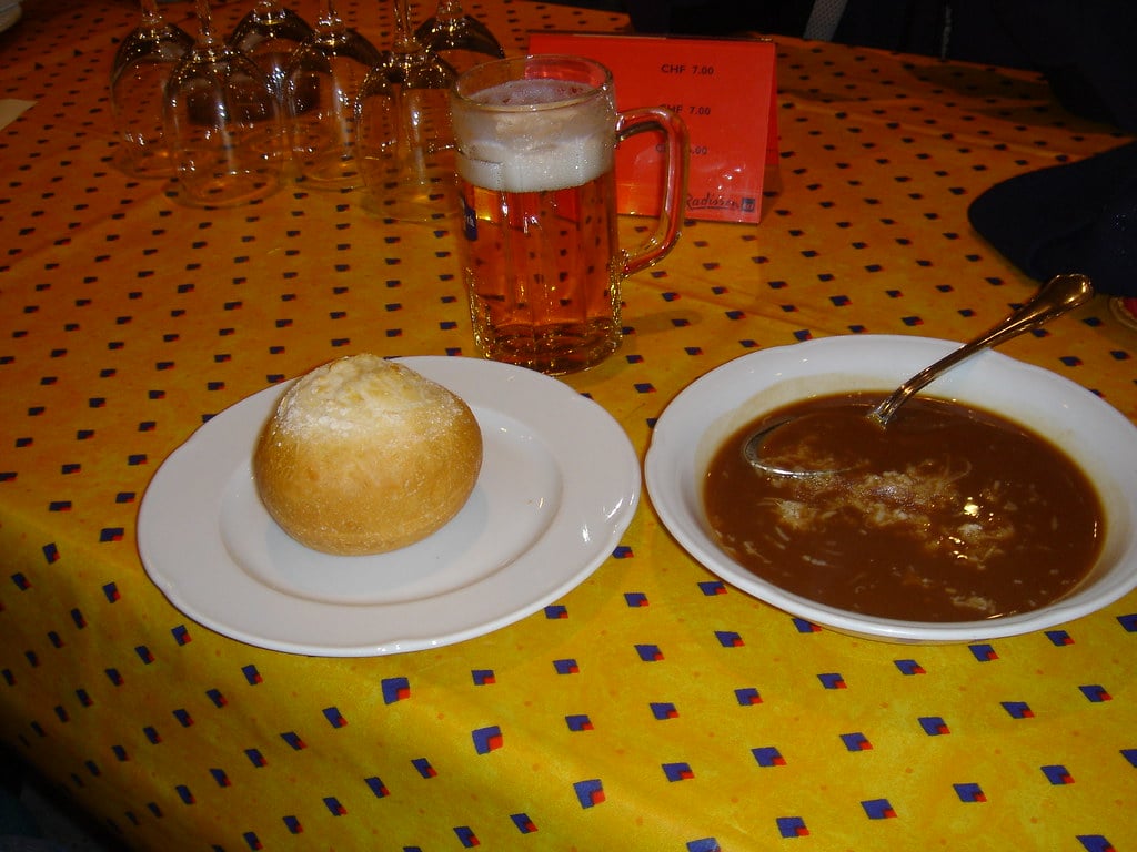 Basel Style Roasted Flour Soup,  Swiss food, Switzerland food, Swiss cuisine, Swiss dishes, Switzerland traditional food, vegetarian dishes in Switzerland, swiss vegetarian dishes, vegan Swiss food