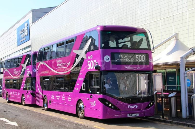 Glasgow Express Bus 500, Glasgow airport to city center, Glasgow airport to city, How To Get From Glasgow Airport To City Center