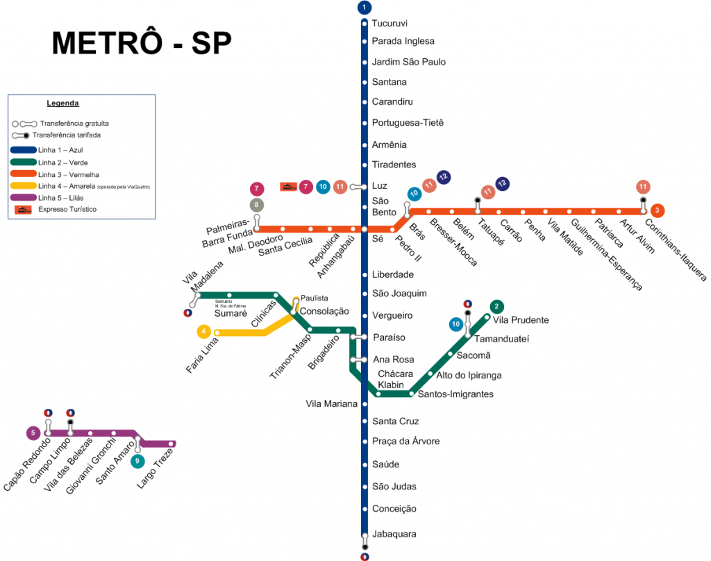 Sao Paulo Metro Map, Sao Paulo airport to city center, Sao Paulo airport to city, How To Get From Sao Paulo Airport To City Center