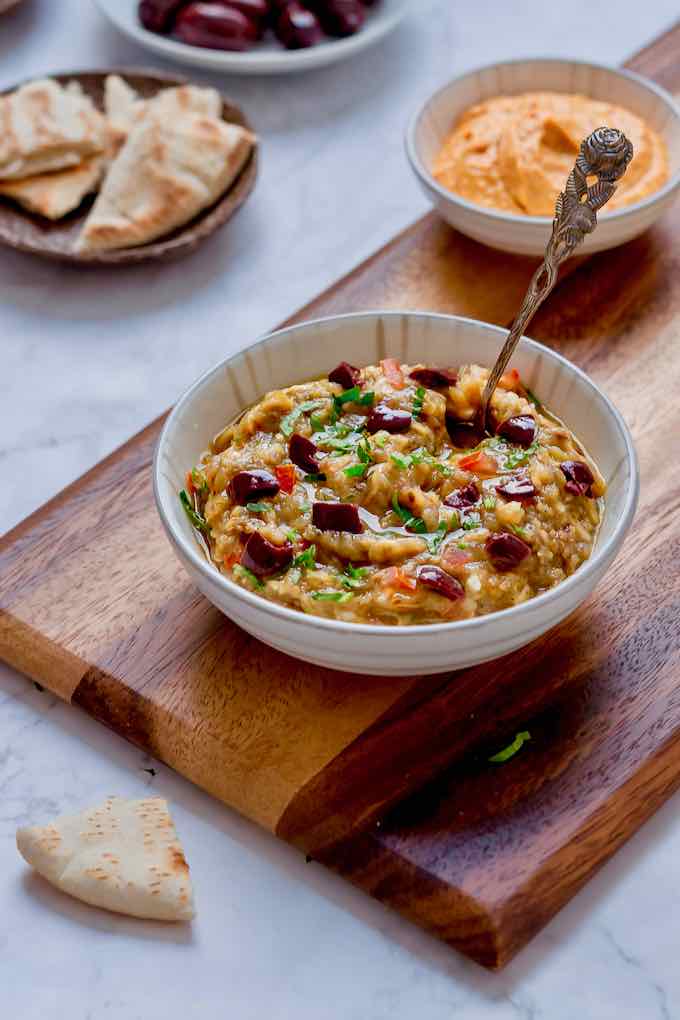 vegetarian food in Cyprus, vegan food in Cyprus, Vegetarian Dishes In Cyprus, vegan dishes in Cyprus, Melitzanosalata