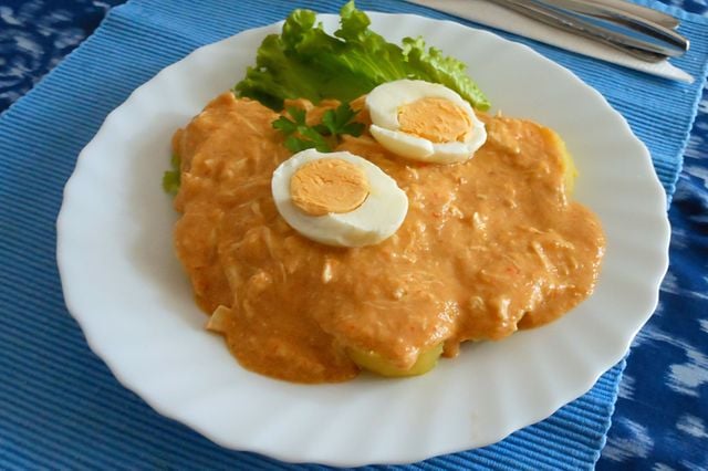 Peruvian Food, Peruvian cuisine, Traditional Peruvian Food, food in Peru, Peruvian dishes, Aji de gallina