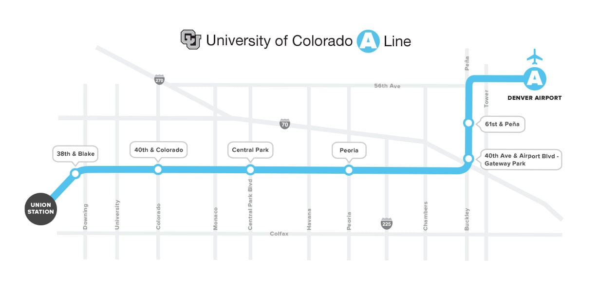 How To Get From Denver Airport To City Center - All Possible Ways, cheapest way from Denver airport to city center, cheapest way from Denver airport to downtown, Denver airport to city center, Denver airport to city, Denver airport to downtown, Route Map Train Denver Airport To City