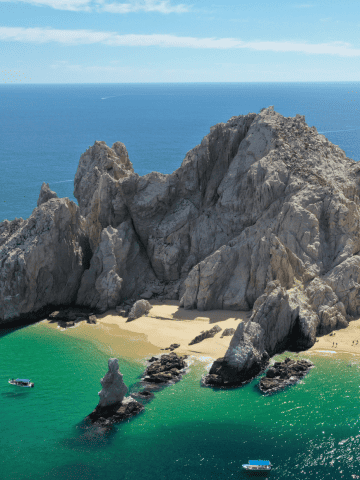 Aerial Shot of Arch in Cabo San Lucas