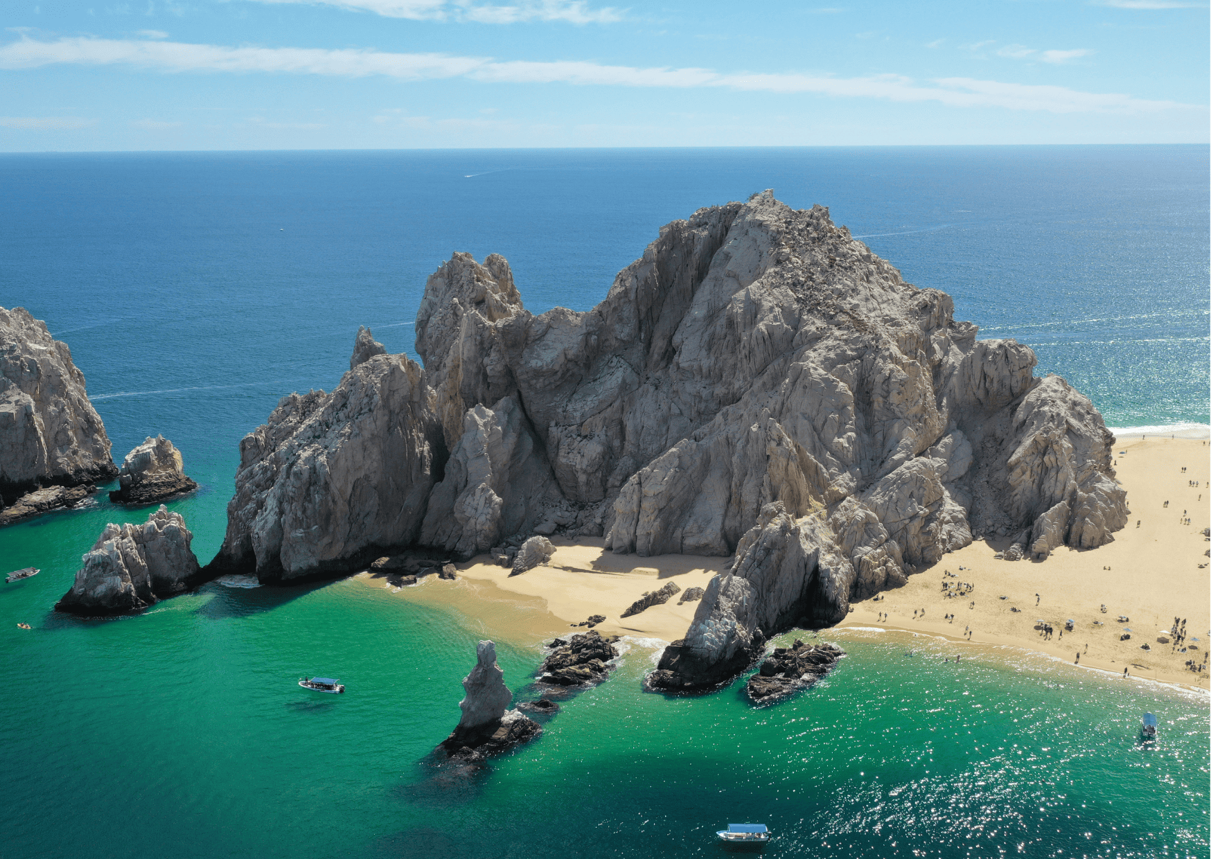 Aerial Shot of Arch in Cabo San Lucas - San Jose del Cabo vs Cabo San Lucas 