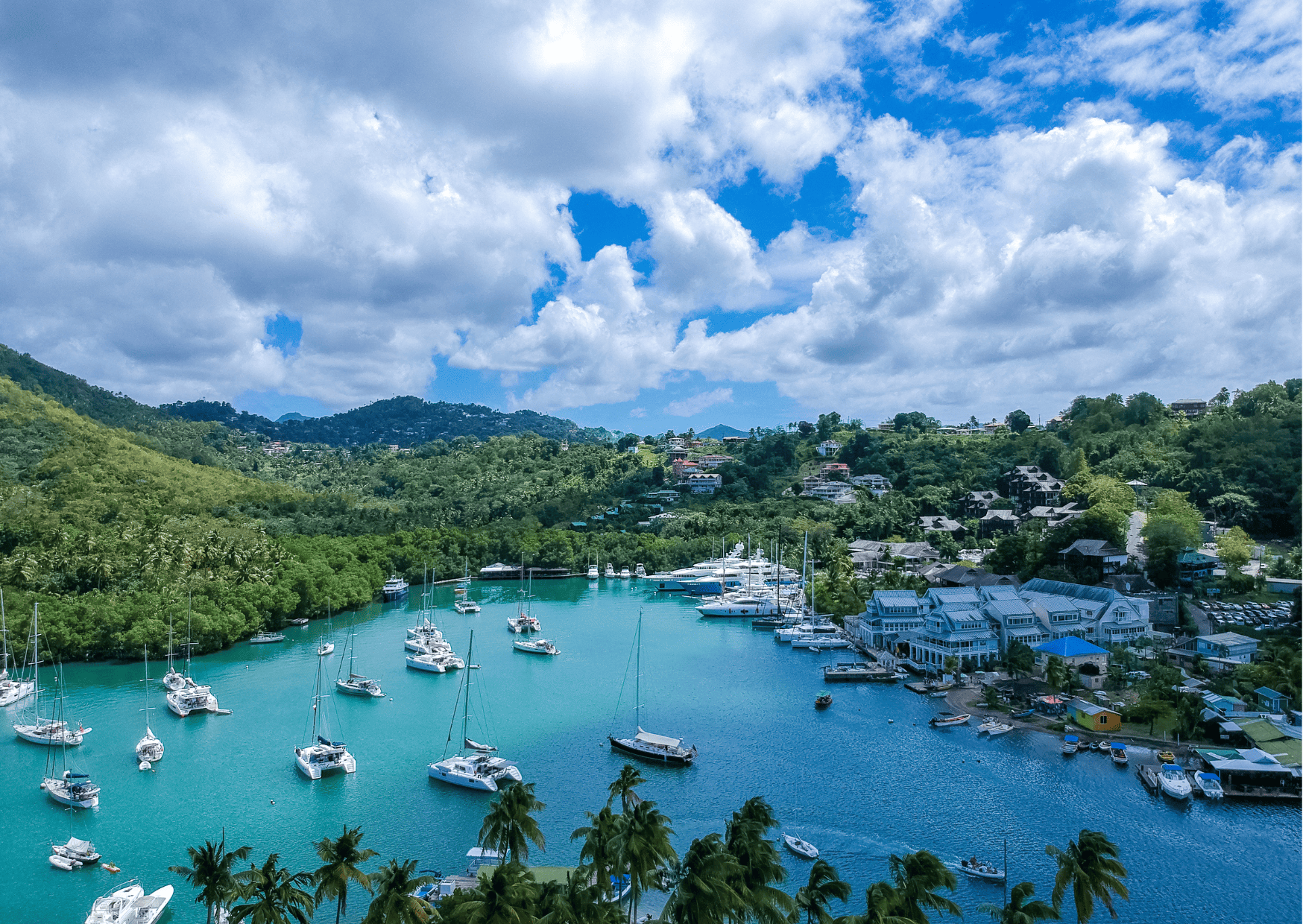 Marigot Bay in St Lucia - St Lucia vs Bahamas, Bahamas vs St Lucia