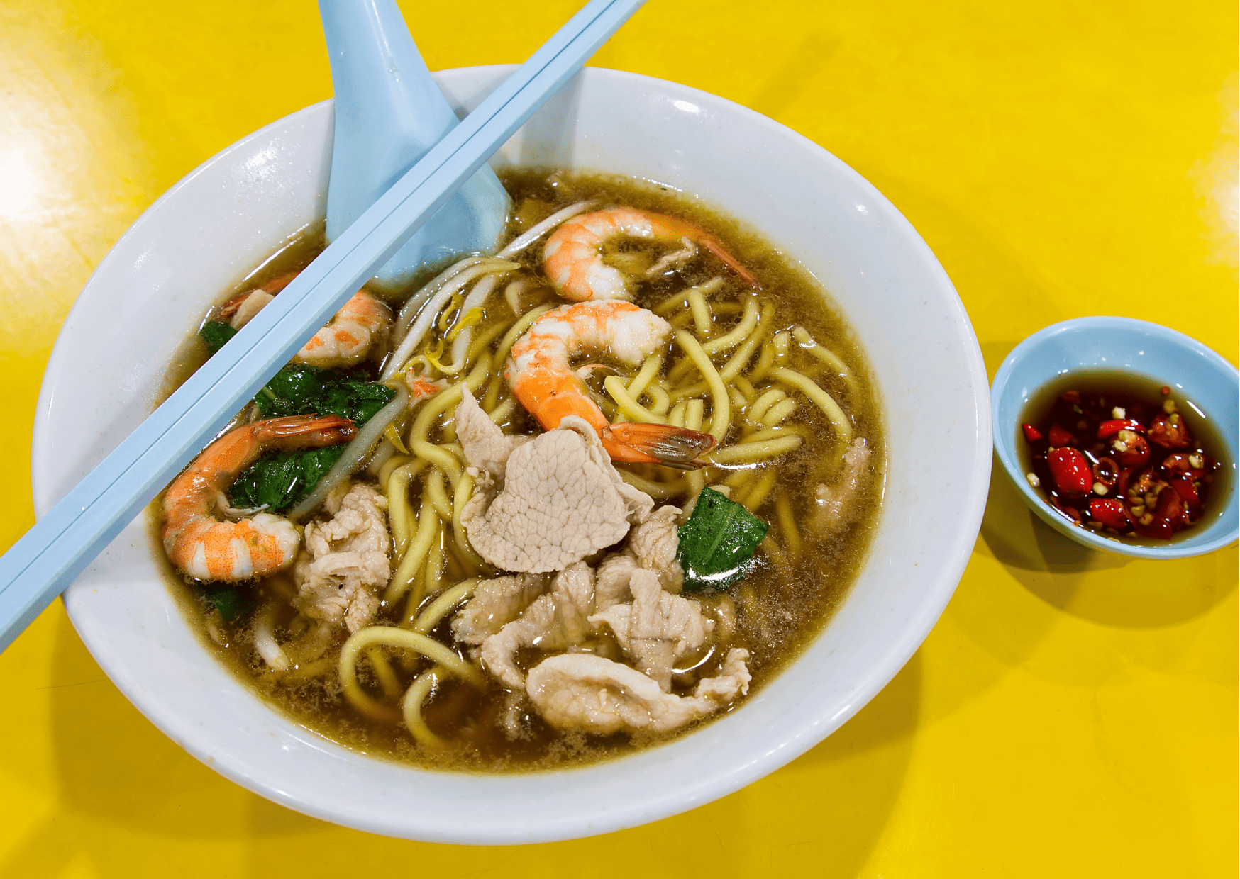Hokkien Prawn Mee Soup Noodle Malaysian Breakfast Breakfast in Malaysia Traditional Malaysian Breakfast Traditional Breakfast in Malaysia