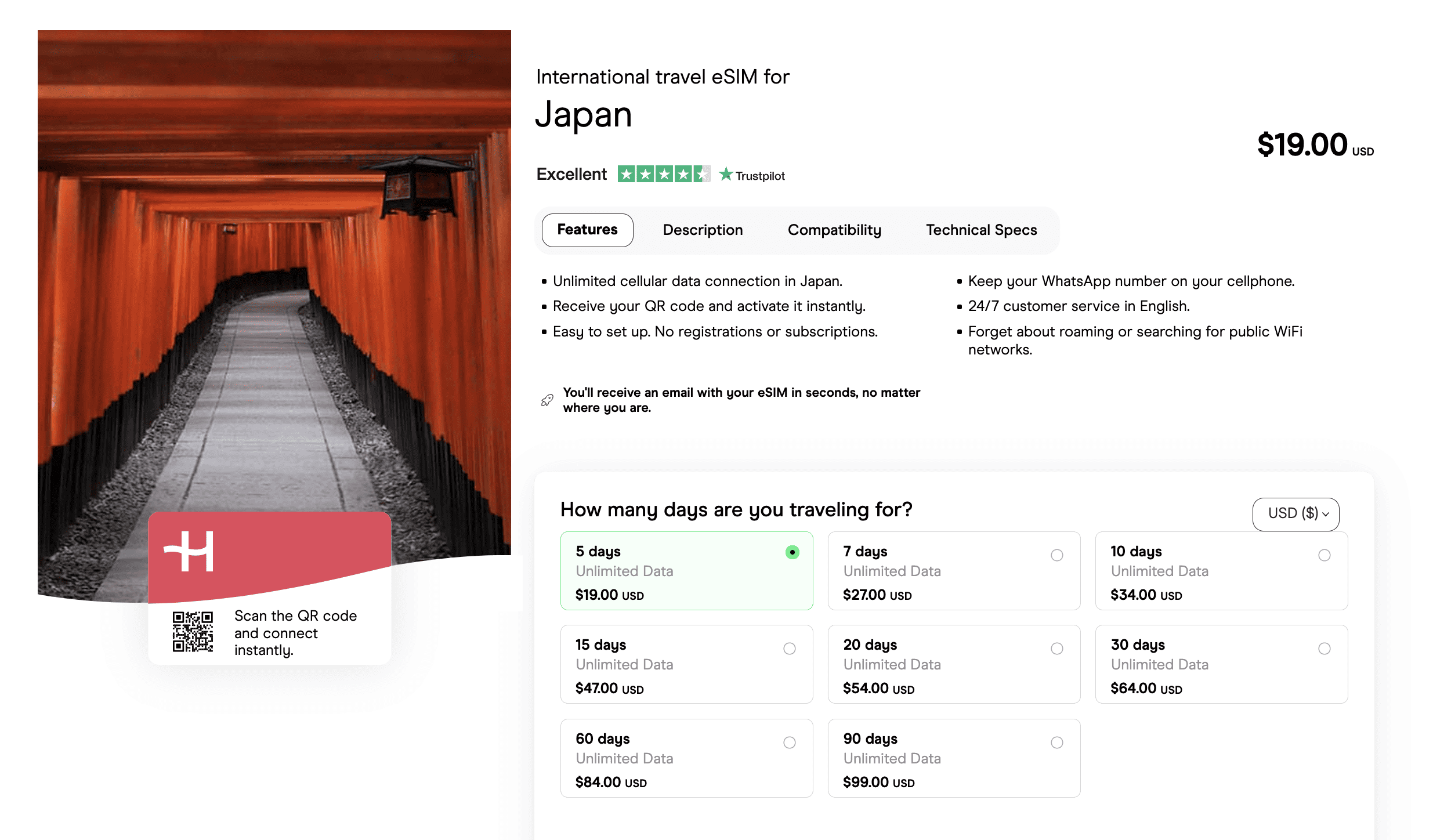 Holafly eSIM, Osaka airport SIM Card, SIM Card Osaka Airport 