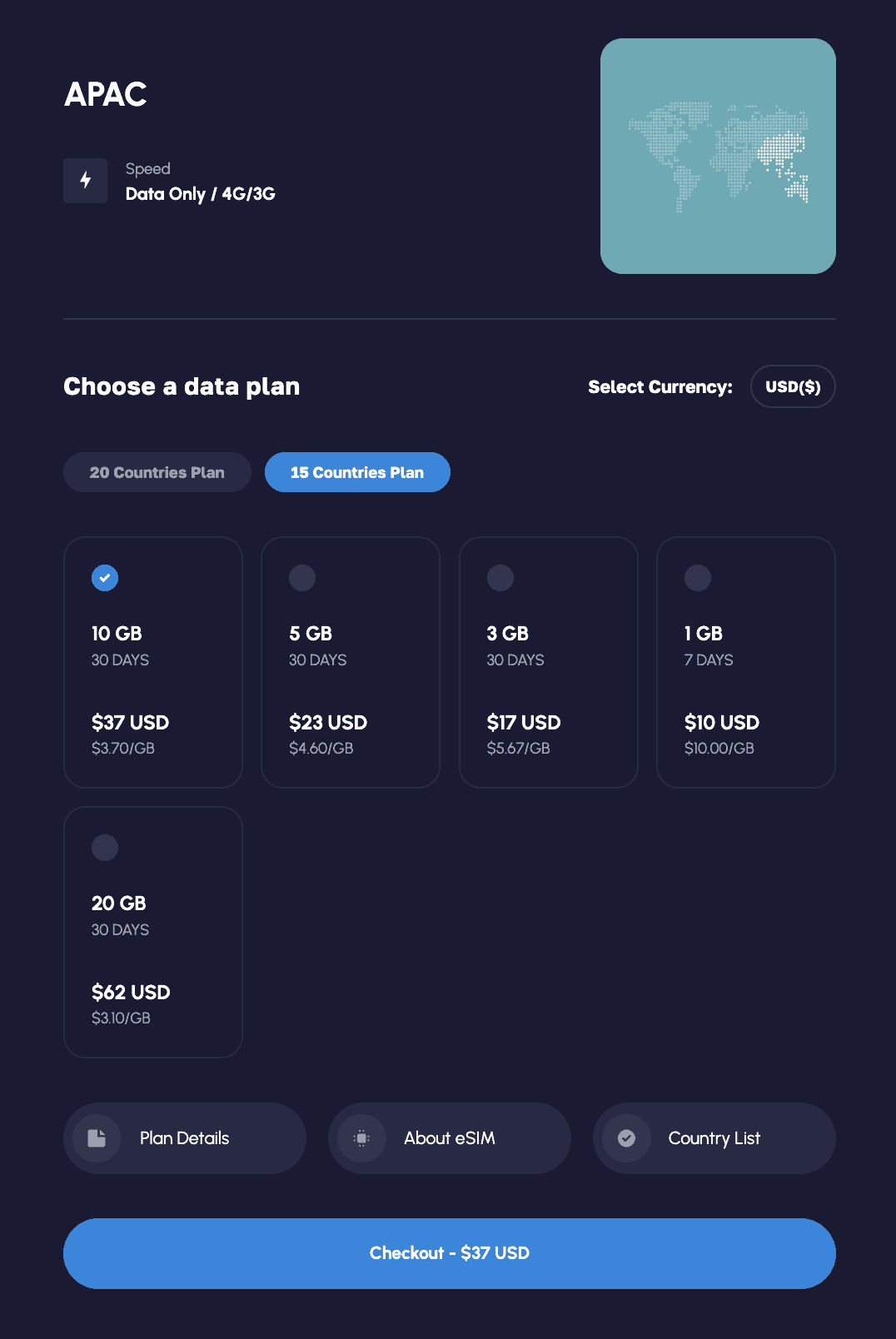 nomad esim Asia, nomad eSIM Asia Pacific, nomad esim for Asia