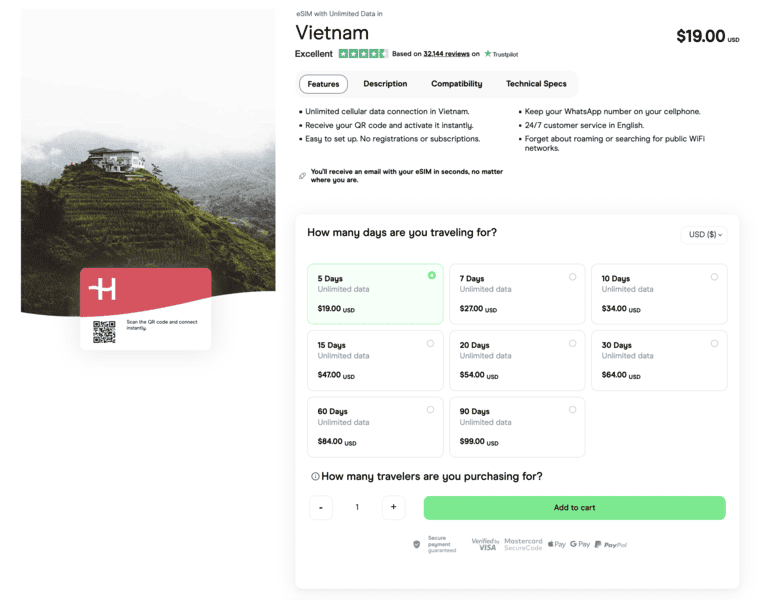 Holafly Vietnam | Saigon Airport SIM Card | SIM Card Saigon Airport