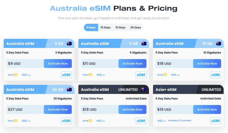 Maya eSIM Australia | Melbourne Airport SIM Card | SIM Card at Melbourne Airport