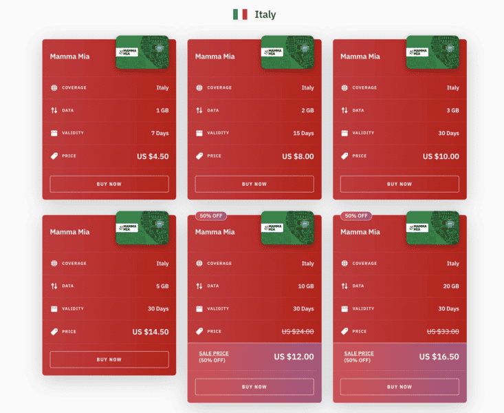 Airalo eSIM Italy Naples Airport SIM Card SIM Card Naples Airport