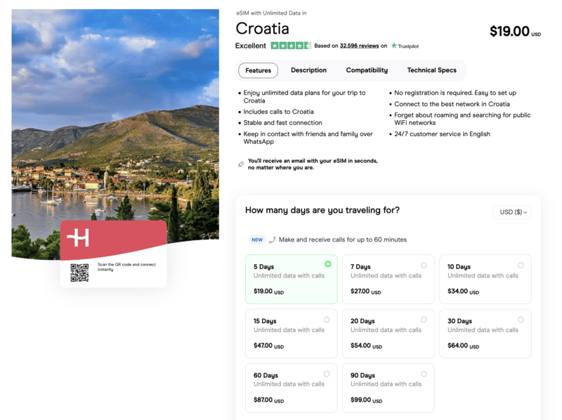 Dubrovnik Airport SIM Card | Croatia SIM Card Dubrovnik Airport