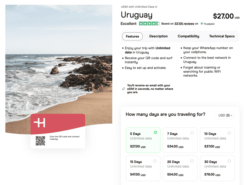 Holafly eSIM Uruguay Uruguay SIM Card SIM Card Uruguay uruguay prepaid SIM card montevideo airport SIM Card