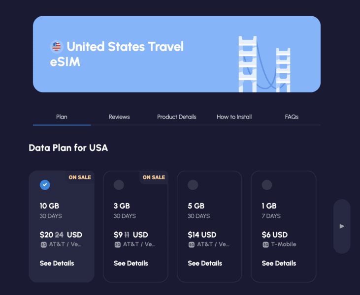 Holafly vs Nomad eSIM Nomad vs Holafly Nomad eSIM USA Plans