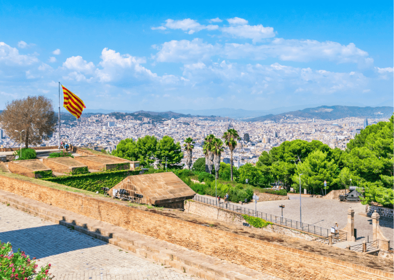 View of Barcelona from Montjuïc Hill - Barcelona Itinerary 4 Days - 4 Day Barcelona Itinerary - 4 Days in Barcelona - What to Do in Barcelona in 4 Days