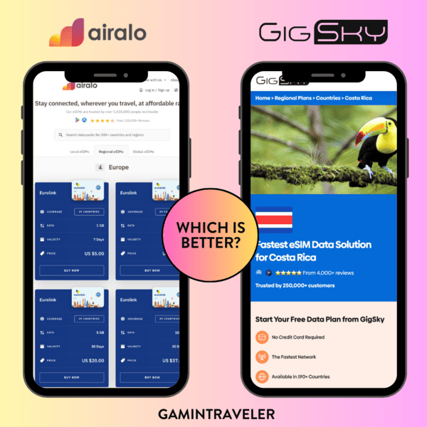 Airalo vs GigSky Gigsky or Airalo
