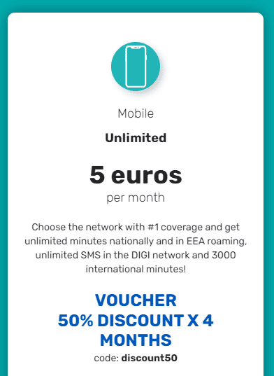 Digi Bucharest Sim Card, 