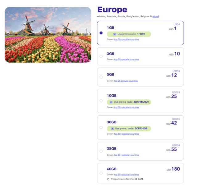 Jetpac Europe eSIM - Jetpac eSIM - Jetpac eSIM Review 