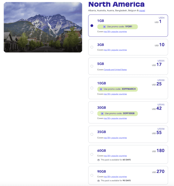 Jetpac North America eSIM - Jetpac eSIM - Jetpac eSIM Review 