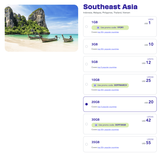 Jetpac Southeast Asia eSIM Jetpac eSIM Jetpac eSIM Review