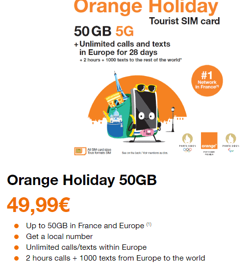 Orange Lyon Sim Card, 