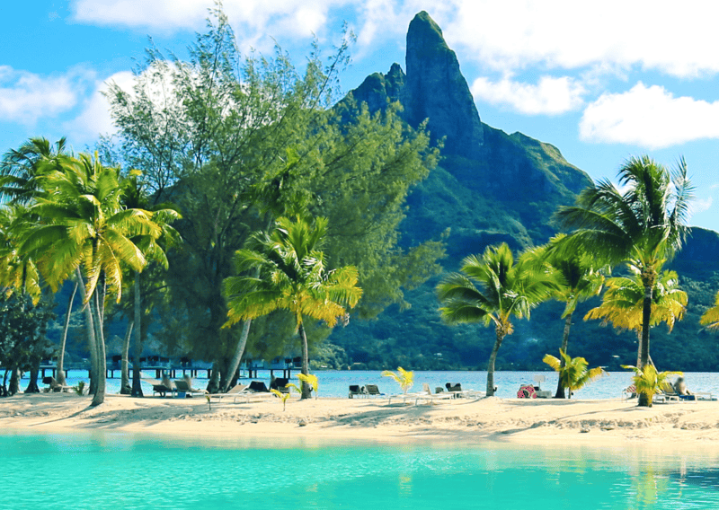 This is Bora Bora with the Mount Otemanu in its background - truly an exotic experience. Bora Bora vs Maldives