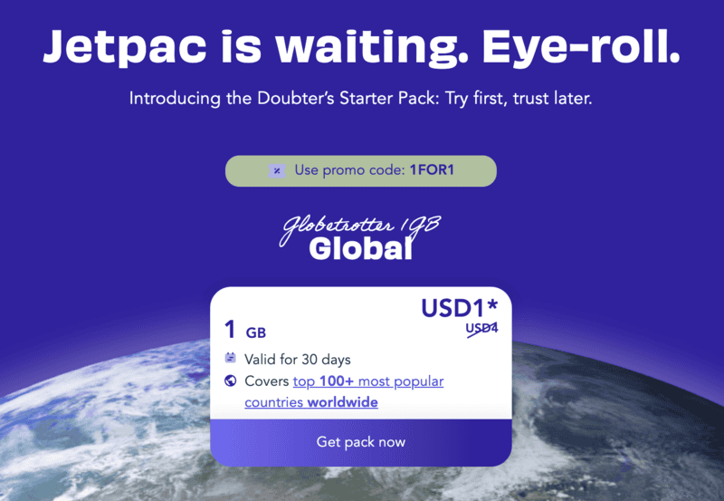 Jetpac Global Plan now covers more than 100 countries worldwide jetpac vs Airalo