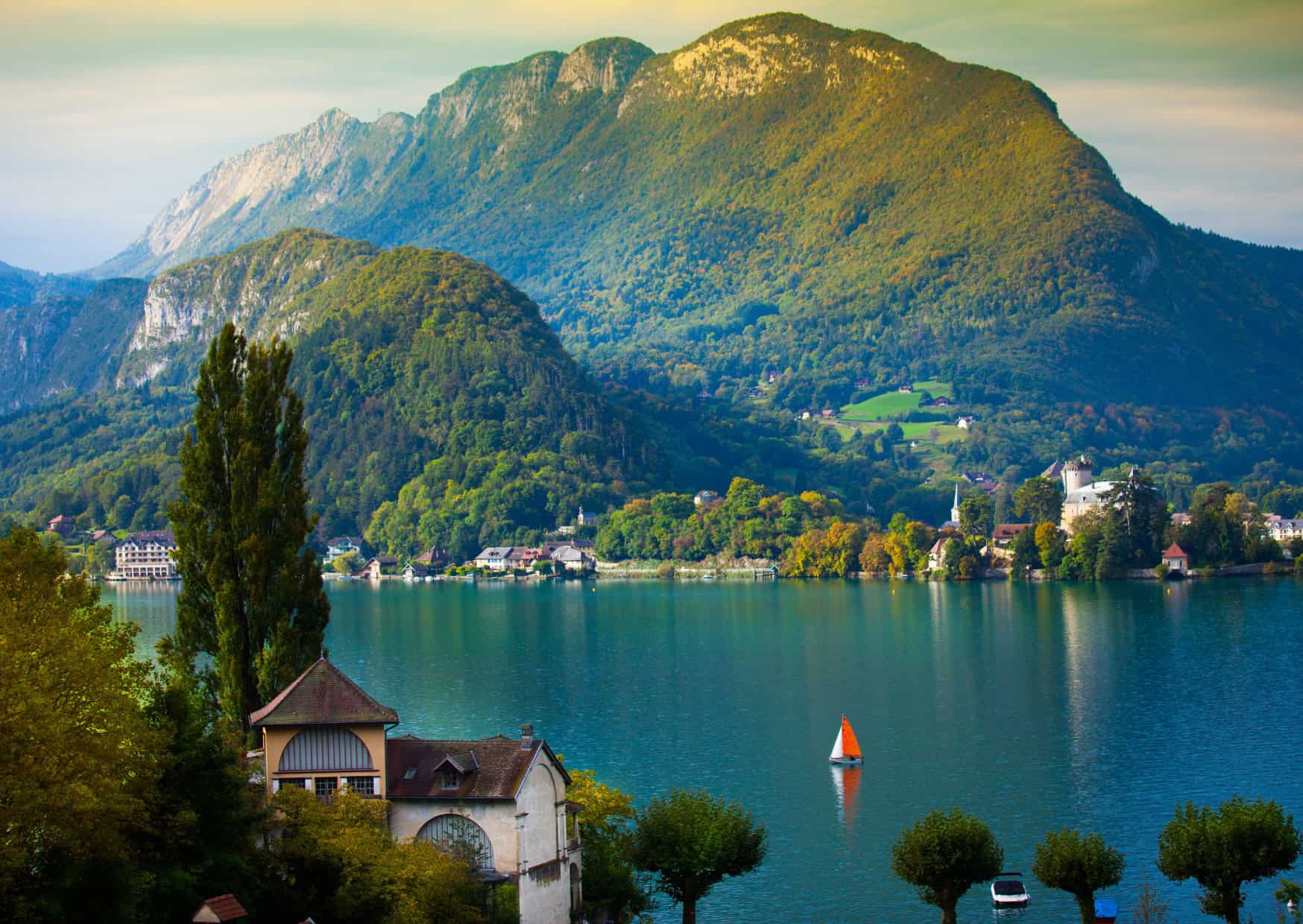 The beautiful lake Annecy