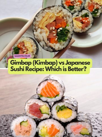 Gimbap (Kimbap) vs Japanese Sushi Recipe: Which is Better?