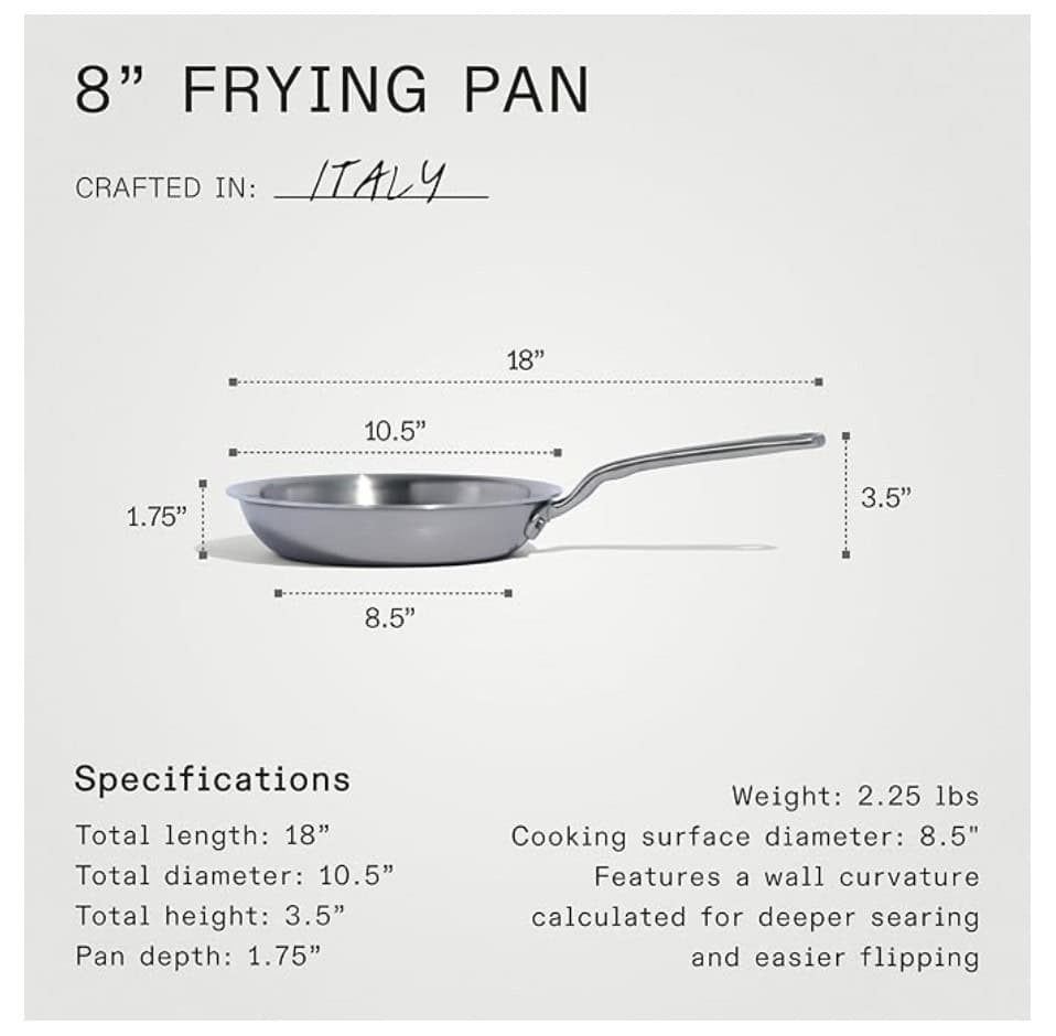 made in frying pans italian made