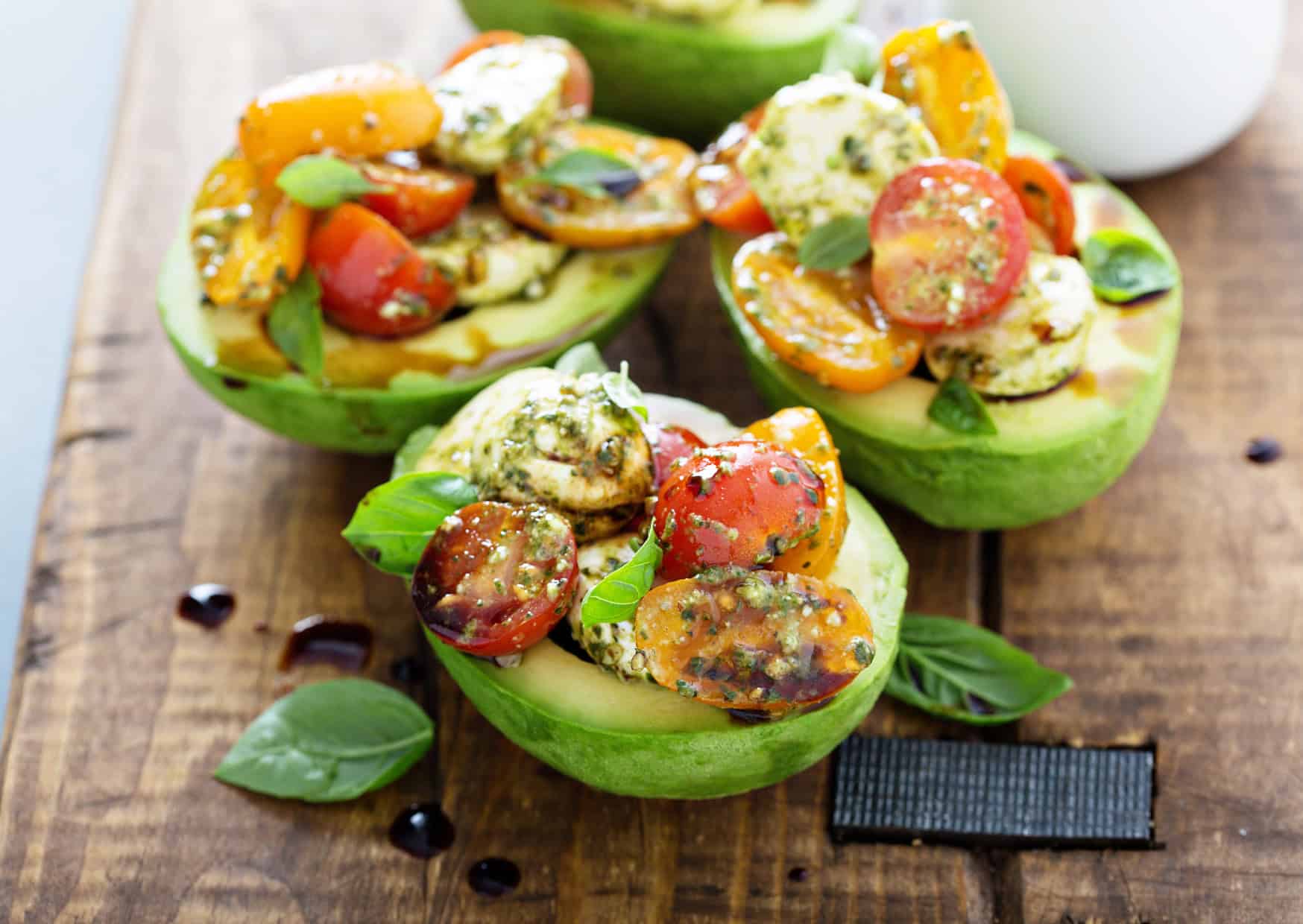 summer recipes to try Caprese Stuffed Avocados
