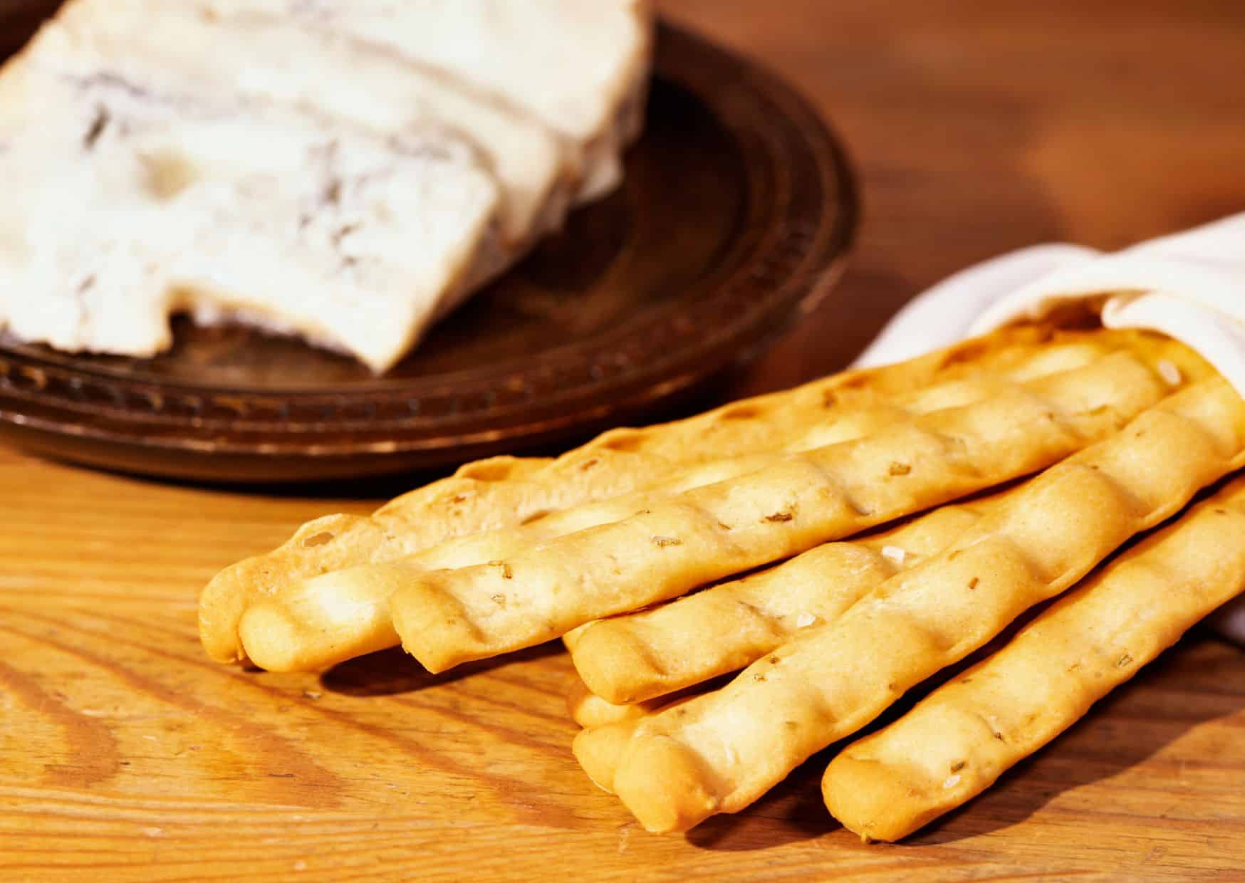 Parmigiano Reggiano and Grissini , Cheese and breadsticks