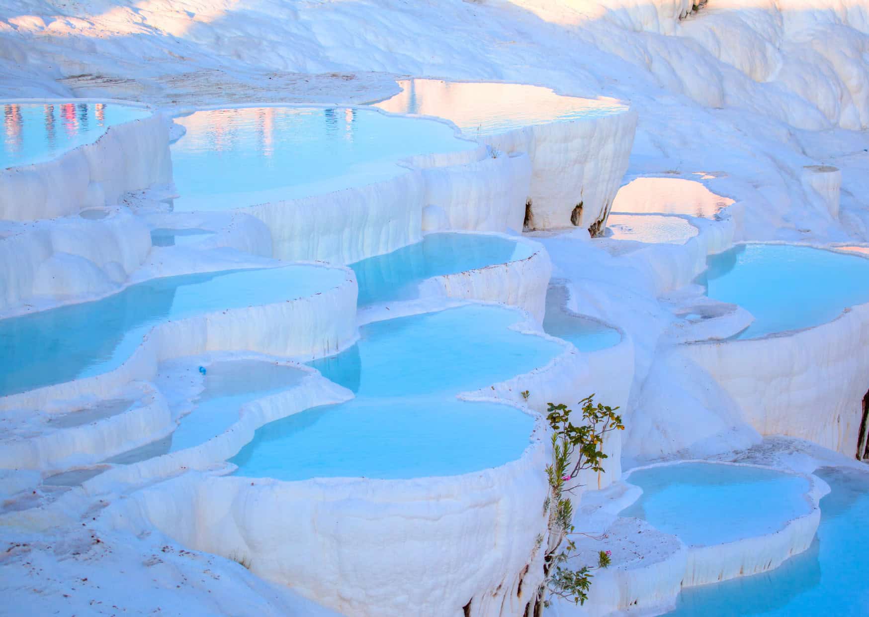 natural pools and terraces in PamukkaleTurkey