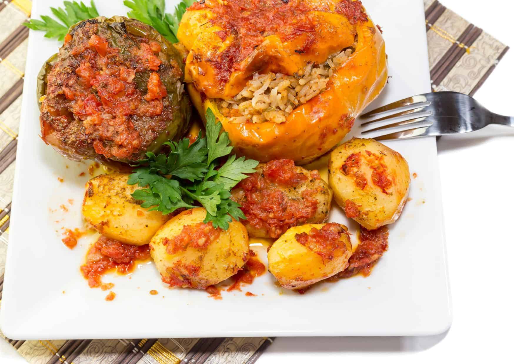 You’re Making Stuffed Tomatoes Wrong — The Greek Gemista Way 4 Greek Stuffed Tomatoes and Peppers 1