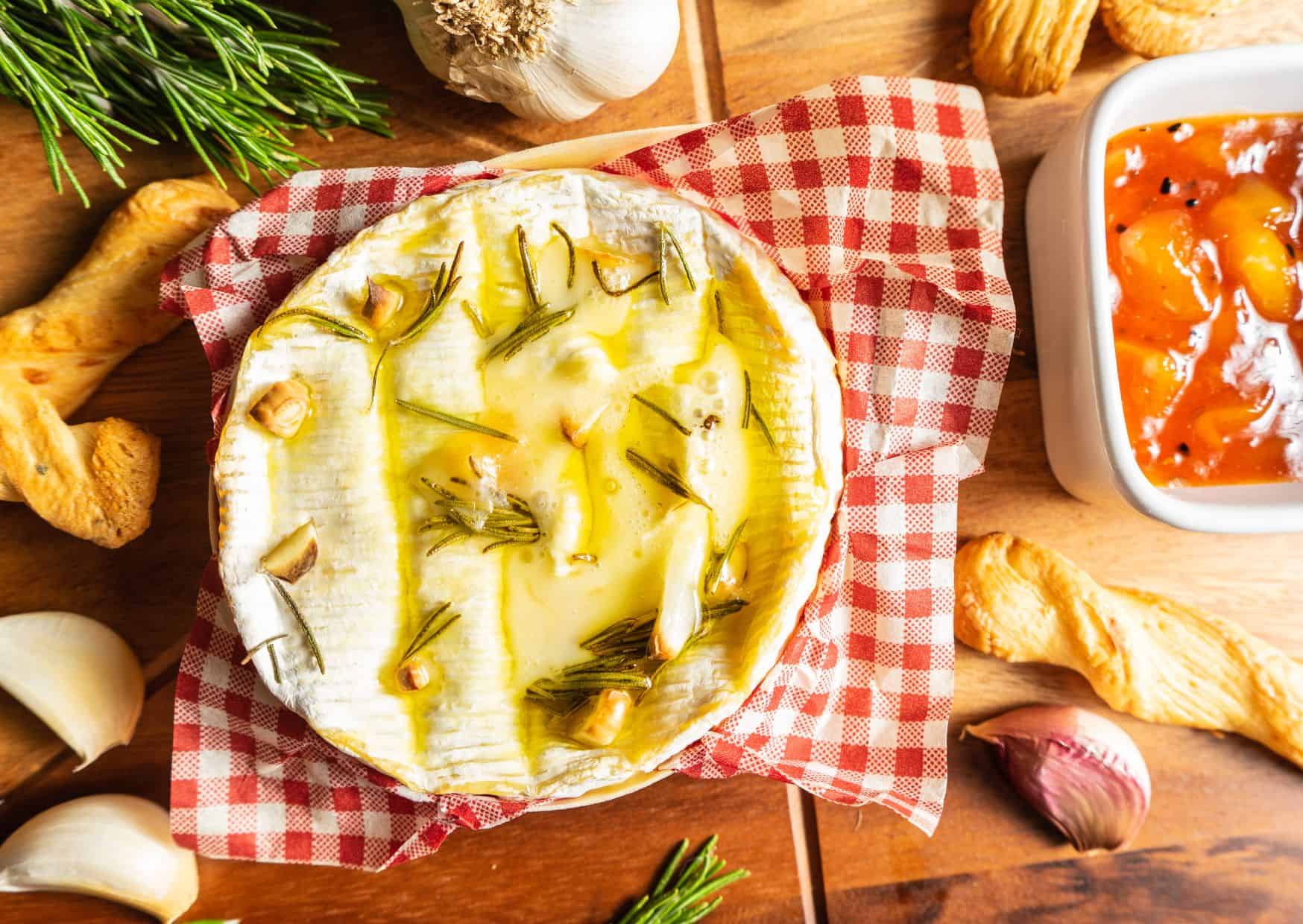 Baked Camembert with Garlic and Rosemary