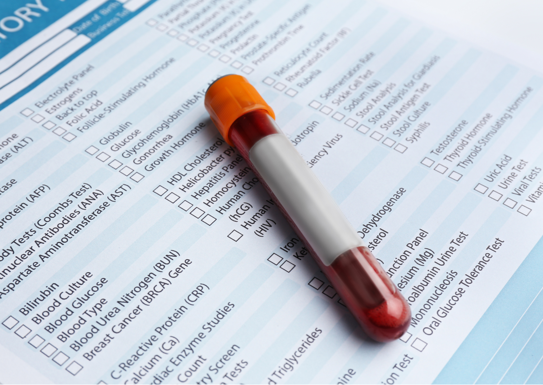 Annual blood tests 4 1