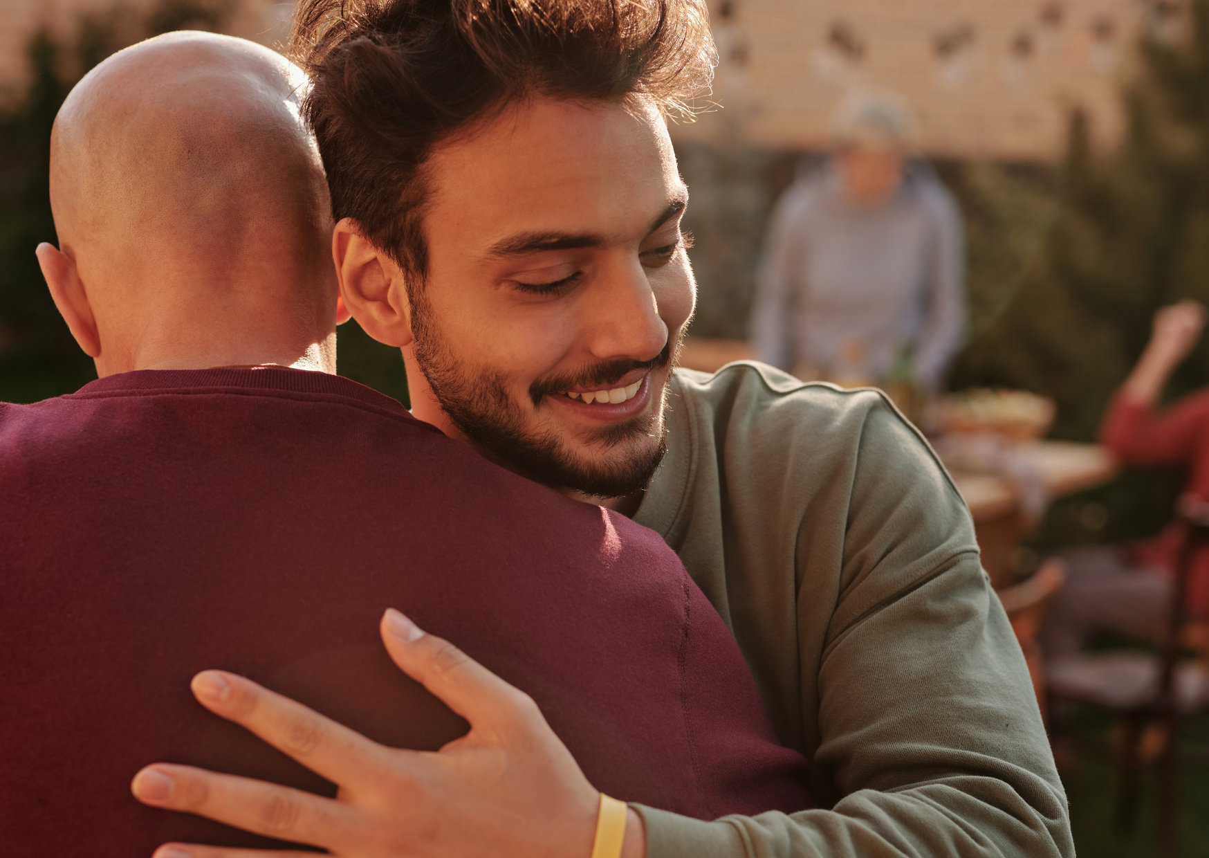 Spanish Men Kiss Male Friends