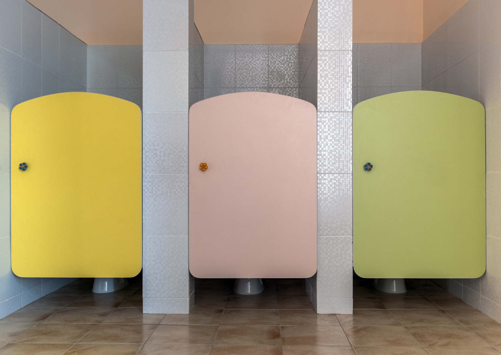 American bathroom stalls