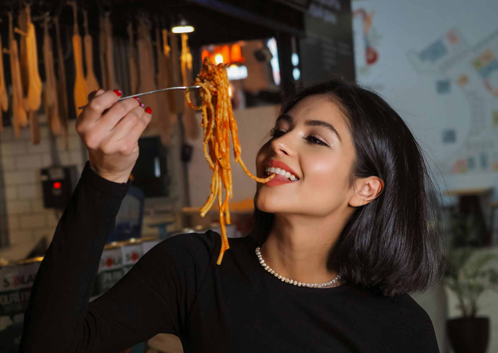 woman eating in Spain 7