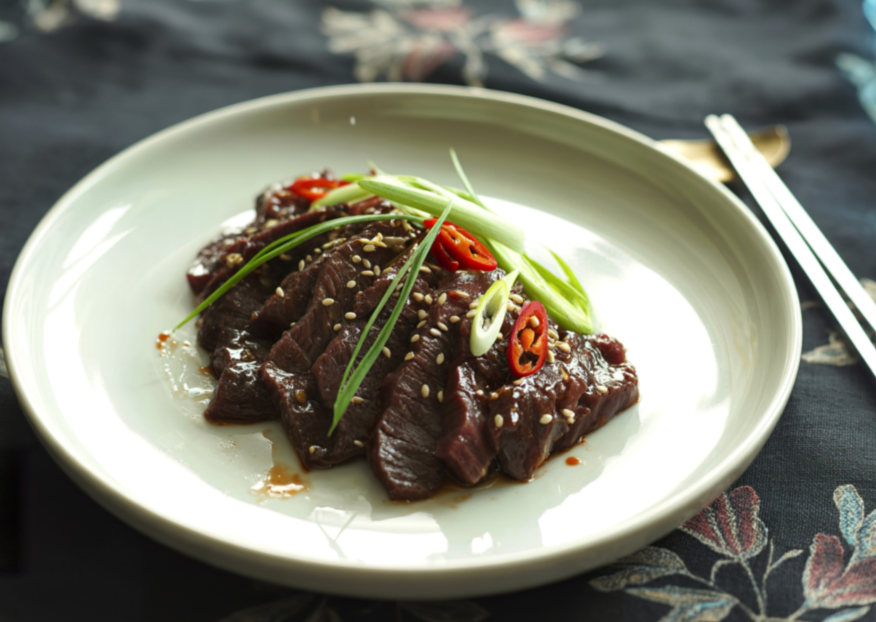 Korean Food Bulgogi Style Beef